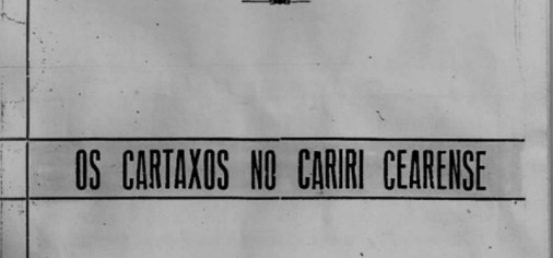 Livro Os Cartaxos no Cariri Cearense
